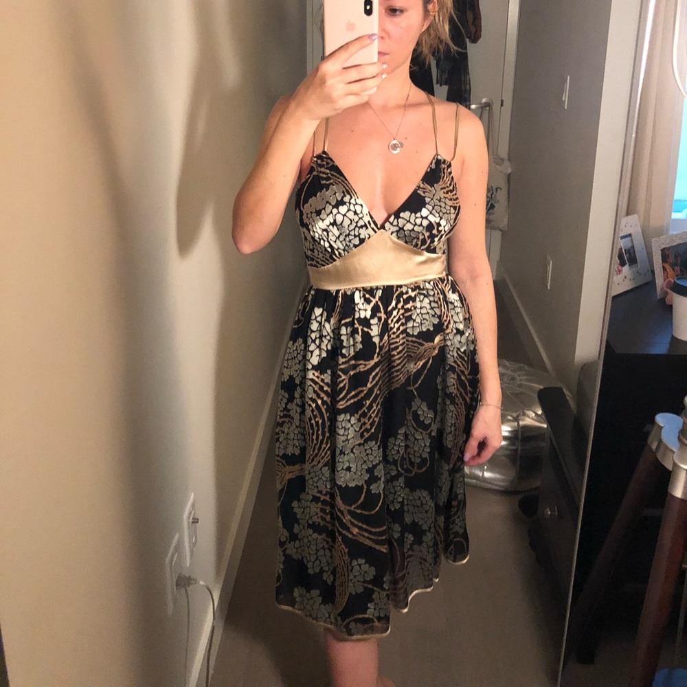 Silk burnt out dress